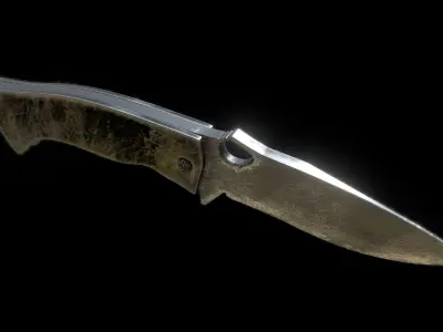 Alligator Knife Low-poly 3D model