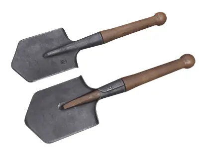 World War 1 Military Sovel Low-poly PBR Low-poly 3D model