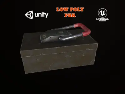 Industrial Power On - Off Switch Low-poly 3D model