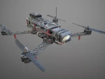 camera quadcopter drone - classic design 3D model