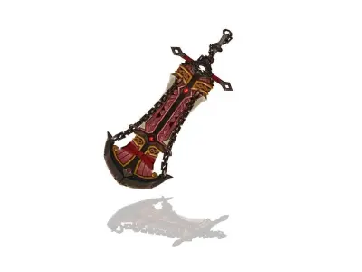 Graves Keeper Greatsword Low-poly 3D model