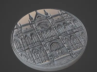 Building House Pendant Medallion 3D print model shop