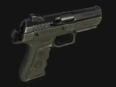 IWI Jericho 941 Pistol Low-poly 3D model