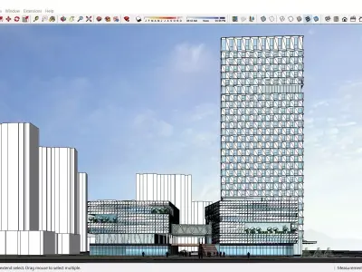 Sketchup Commercial Complex N5 3D model