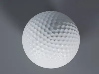  Low Poly Golf Ball 3D Model True PBR Renders Zero Cleanup UVs 4K PBR Textures 
