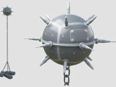 Underwater naval mine 3D model purchase
