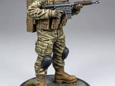 Military Model Collection Dioramas and Figures 10 Piece Pack 3D print model