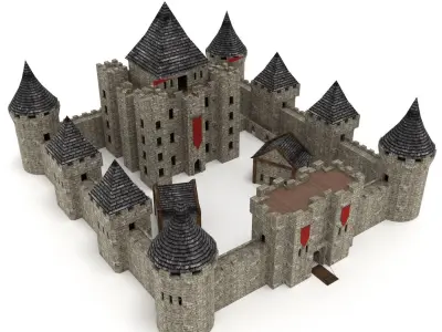 Castle Pack Low-poly 3D model