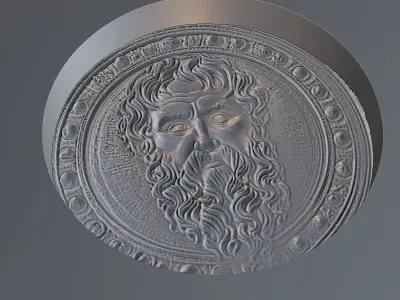 Plato Medallion 3D print model buy