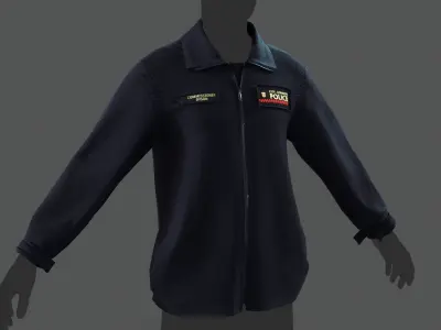 City of London Police Hi-Vis Fleece Uniform  Officer Jacket  Low-poly 3D model