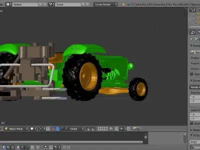 tractor claas Low-poly 3D model