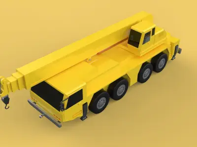 TELESCOPIC MOBILE CRANE CRAWLER LIFTING TRUCK GIRDER OVERHEAD 3D model