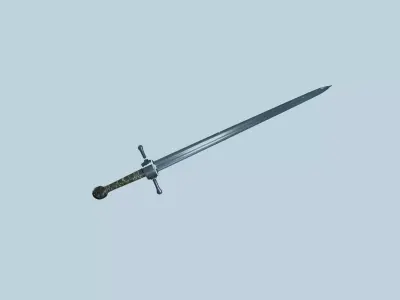 Bluesteel Knight Sword 3D Model Free 3D model