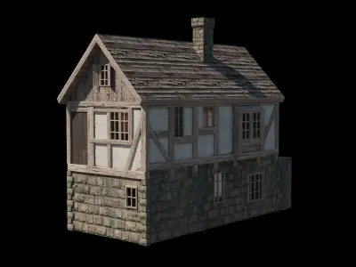 3D Medieval House Village 3 3D model
