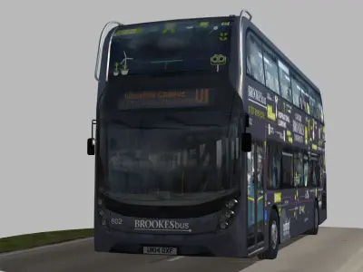 Alexander Dennis Enviro 400 MMC Brookes bus livery Low-poly 3D model
