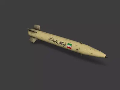 zolfaghar missile 3D model