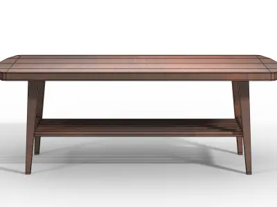 Vintage Coffee Table Low-poly 3D model