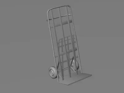 Crate Trolley Low-poly 3D model