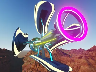 sci fi spaceship design 3ds Max Model and Lumion 3D model