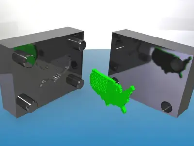 USA Map Tool Mould 3D model
