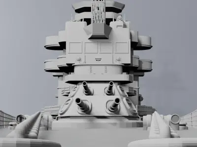 Warship 3D print model