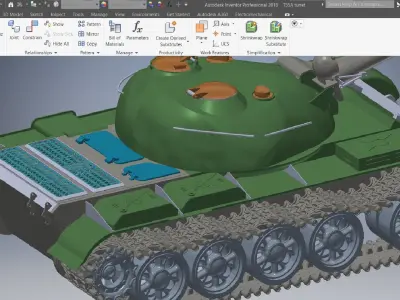t55a tank 3d model 3D model