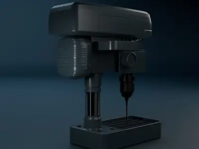 Drill Press Low-poly 3D model order