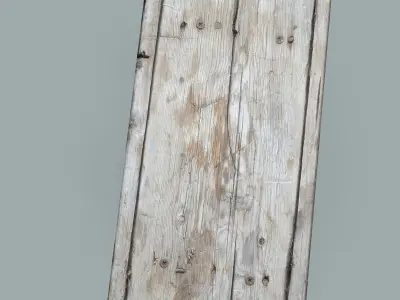 stool wooden Low-poly 3D model