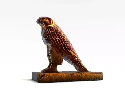 Egyptian Hawk Horus God bird Low-poly 3D model