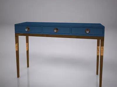 Channing Three-Drawer Console 3D model
