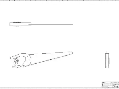 Hacksaw chainsaw 3D model