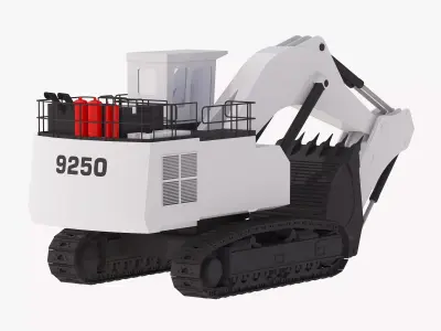 Excavator Mining R9250 Low-poly 3D model