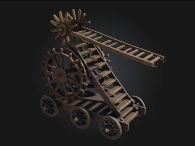 Medieval Siege Ladder  Simple Tool of Bold Assault 3D model