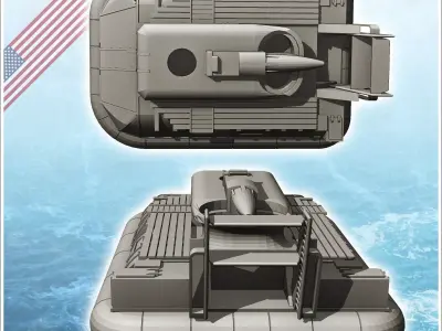 Patrol Air Cushion Vehicle PACV hovercraft - Modern WW2 WW1 Worl 3D print model