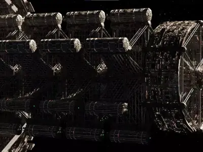 Cargo Space Station Low-poly 3D model