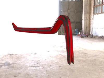 Crowbar pair of cross sticks 3D model