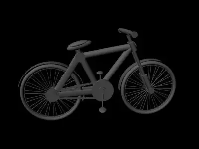 Bicycle Low-poly 3D model 9