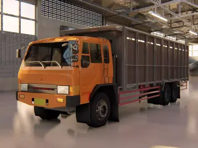 MITSUBISHI FUSO FN 527 SM Low-poly 3D model by AzkA3D