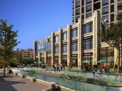 3Dmax fashion city commercial square building 85 3D model