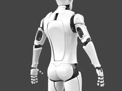 Male Cyborg Robot 3D model