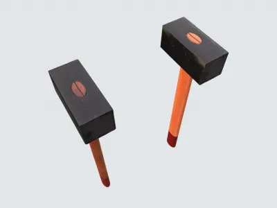 Sledgehammer Big hammer Low-poly 3D model