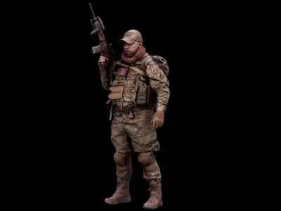 Cleaned 3D Body Scan Luis Donovan Standing 3D model