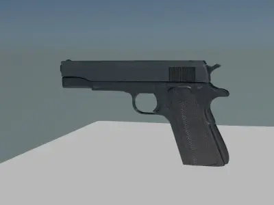 Realistic Handgun pistol Low-poly 3D model