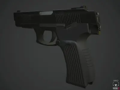 MP-443 Grach Low-poly 3D model