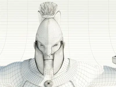 Spartan Warrior  Low-poly 3D model