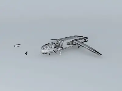 Spaceship military aircraft Free 3D model