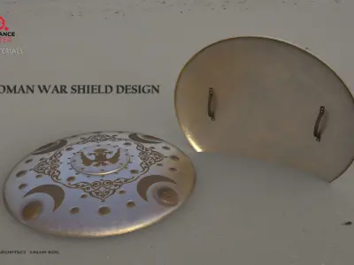    OTOMAN PATTERNED   Shield   3D model Low-poly 3D model