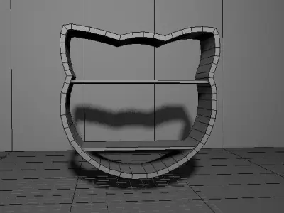 furniture cupboard Low-poly 3D model