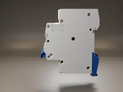 Electrical part 2pole Miniature Circuit Breaker 3D model
