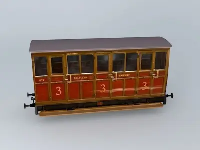 Eco Rail N/Gauge TALYLLYN 3rd Class UPDATED! Old Steam Days Free 3D model